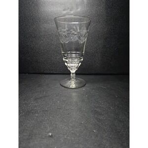 Rock‎ Sharpe Iced Tea Glass, Floral 6" Glassware, 3005-17 USA, Replacement Glass